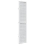 vidaXL Cloison de séparation 4 panneaux blanc bois de paulownia massif