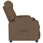 vidaXL Fauteuil de massage Marron Tissu
