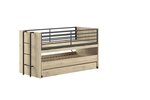 Lit mi-haut 90x200 sam avec gigogne