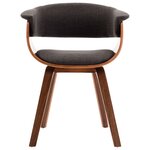 vidaXL Chaise à manger Gris Bois courbé et tissu