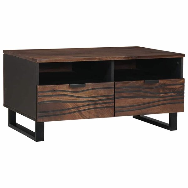 vidaXL Table basse avec tiroir Marron et Noir 80 x 54 x 40 cm