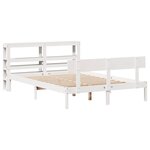 vidaXL Cadre de lit sans matelas blanc 120x200 cm bois de pin massif