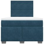 vidaXL Sommier à lattes de lit et matelas bleu 120x200 cm velours