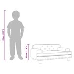 vidaXL Canapé pour enfants gris 70x45x30 cm similicuir