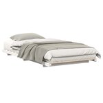 vidaXL Cadre de lit surélevé Blanc 90 x 220 cm Bois massif en pin