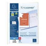 Protège-documents en polypropylène rigide Kreacover® 40 vues - A4 - Blanc x 20 EXACOMPTA