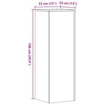 vidaXL Support pour plantes sonoma gris 33x33x100 cm bois d'ingénierie