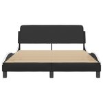 vidaXL Cadre de lit sans matelas noir et blanc 140x190 cm similicuir