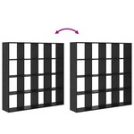 vidaXL Bibliothèque Chêne noir 137 5 x 29 x 137 5 cm Bois d'ingénierie