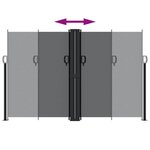 vidaXL Auvent latéral rétractable noir 160x1000 cm