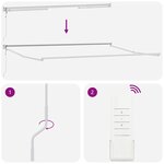 vidaXL Auvent rétractable automatique bordeaux 400x300 cm