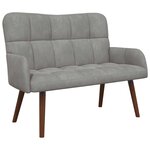 vidaXL Sofa 2 places Gris clair 115 x 61 x 87 cm Velours
