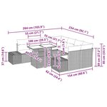 vidaXL Ensemble de canapé de jardin 9 Pièces Gris 100 x 55 x 73 cm