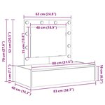 vidaXL Table de Toilette Marron 83 x 40 x 70 cm Bois d'ingénierie