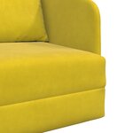 vidaXL Canapé-lit de sol 2-en-1 Jaune 65x80x83 cm Velours