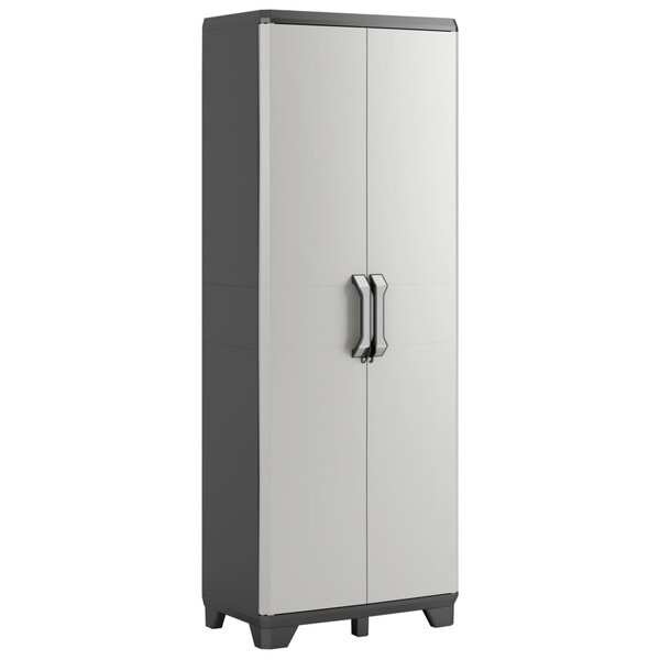 Keter Armoire de rangement avec étagères Gear Noir et gris 182 cm