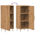 vidaXL Buffet chêne artisanal 34 5x34x90 cm bois d'ingénierie