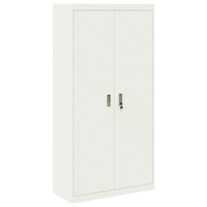 vidaXL Armoire de rangement 2 Pièces Blanc 90 x 40 x 180 cm Acier