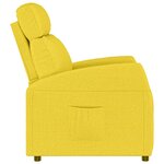 vidaXL Fauteuil inclinable Jaune clair Tissu