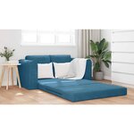 vidaXL Canapé-Lit Bleu 148 x 71 x 83 cm Velours