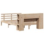 vidaXL Lit bibliothèque sans matelas 120x190 cm bois de pin massif