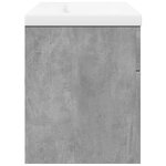 vidaXL Armoire lavabo de salle de bain avec bassin intégré gris béton