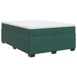 vidaXL Sommier à lattes de lit et matelas Vert foncé 160x200cm Velours