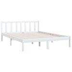 vidaXL Cadre de lit sans matelas blanc bois massif 140x200 cm