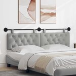 vidaXL Tête de lit suspendue Gris nuage Tissu