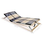 vidaXL Sommier à lattes avec 42 lattes 7 zones 70 x 200 cm