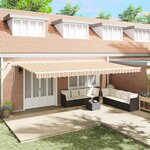 vidaXL Auvent Rétractable Multicolore 600 × 300 cm Tissu et Métal