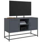 vidaXL Meuble TV anthracite 100 5x39x60 5 cm acier