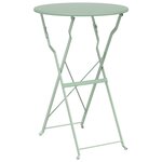 Ensemble de Bistro Pliable 3 Pièces Mint Clair en Acier