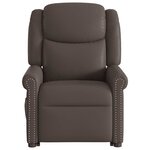 vidaXL Fauteuil de massage inclinable marron brillant similicuir