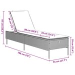 vidaXL Chaises longues avec coussins lot de 2 marron résine tressée