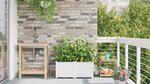 vidaXL Jardinières de jardin 1 pc Blanc 80 x 40 x 37.5 cm Plastique