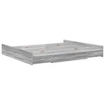 vidaXL Cadre de lit avec rangement Sonoma gris 200 x 200 cm