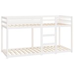 vidaXL Lit superposé sans matelas blanc 80x200 cm bois de pin massif