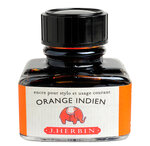 Encre traditionnelle à stylo en flacon 'D' 30ml Orange indien x 4 HERBIN