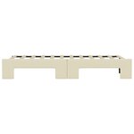 vidaXL Lit de jour avec gigogne sans matelas crème 90x200 cm