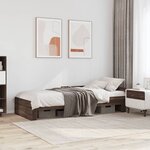 vidaXL Cadre de lit chêne marron 90x200 cm bois d'ingénierie