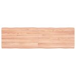 vidaXL Dessus de table bois massif traité bordure assortie