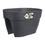 Planteur vibia campana flower bridge 40 gris pour balcon extérieur - 7 5 L