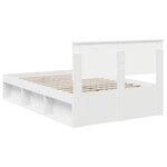 vidaXL Cadre de lit Blanc 120 x 190 cm Bois d'ingénierie