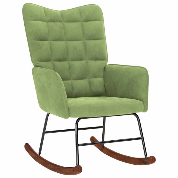 vidaXL Chaise à bascule Vert clair Velours