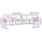 vidaXL Ensemble de canapés d'extérieur 6 pc Blanc et crème