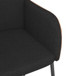 vidaXL Chaises à manger lot de 2 noir tissu et similicuir