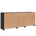 vidaXL Buffet avec lumières LED noir 162x37x67 cm