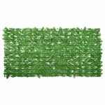 vidaXL Écran de balcon avec feuilles vert 200x100 cm