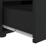 vidaXL Meuble TV VISNES noir 60x40x38 cm bois d'ingénierie